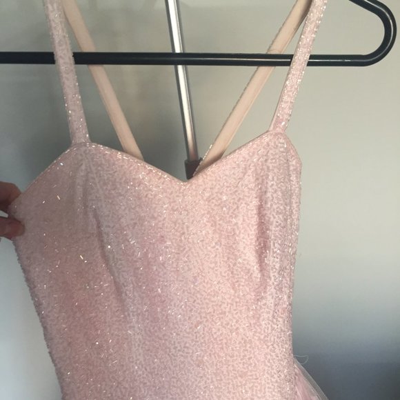 Vintage Pink Prom Dress - Picture 3 of 9